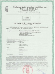 certifikát SK 001
