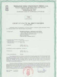 certifitát 001